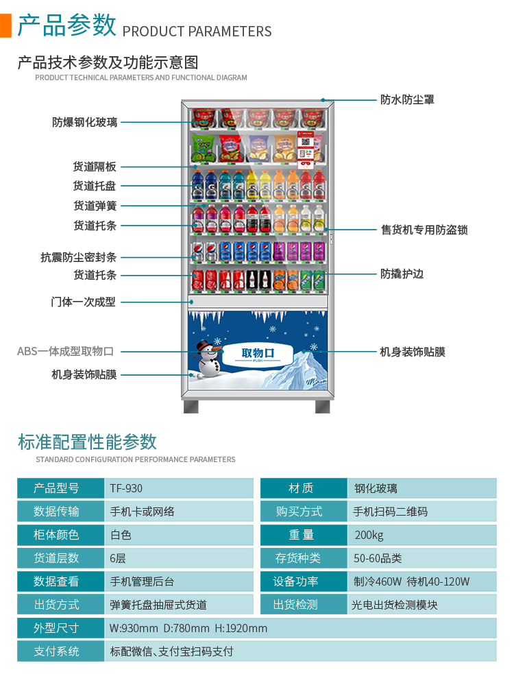 優(yōu)趣生活自動售賣飲料零食制冷常溫機 無人新零售 一碼付(圖4)